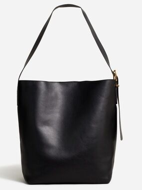 Madewell Essential Tote Bag in black leather